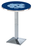 L217 Chrome North Carolina Tar Heels Pub Table