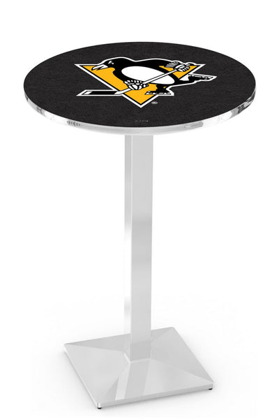 L217 Chrome Pittsburgh Penguins Pub Table