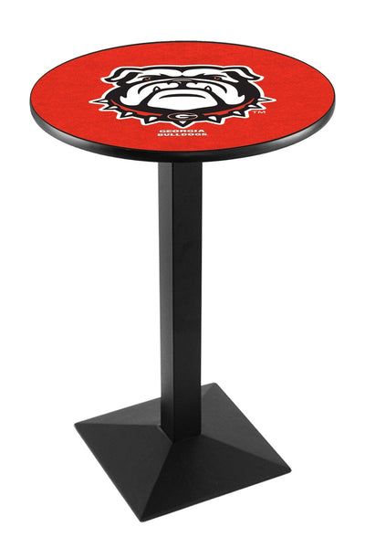 L217 Black Wrinkle Georgia Bulldogs Dog Pub Table