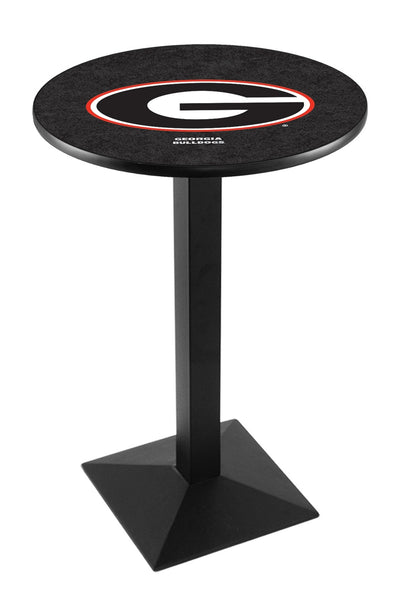 L217 Black Wrinkle Georgia Bulldogs G Pub Table