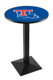 L217 Black Wrinkle Louisiana Tech Bulldogs Pub Table