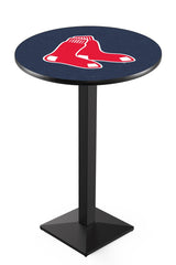 MLB's Boston Red Sox L217 Black Wrinkle Pub Table from Holland Bar Stool Co.