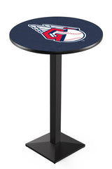 MLB's Cleveland Guardians L217 Black Wrinkle Pub Table from Holland Bar Stool Co.