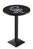 Colorado Rockies L217 Black Wrinkle MLB Pub Table