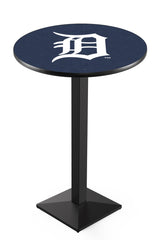 MLB's Detroit Tigers L217 Black Wrinkle Pub Table from Holland Bar Stool Co.