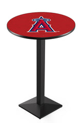 MLB's Los Angeles Angels L217 Black Wrinkle Pub Table from Holland Bar Stool Co.