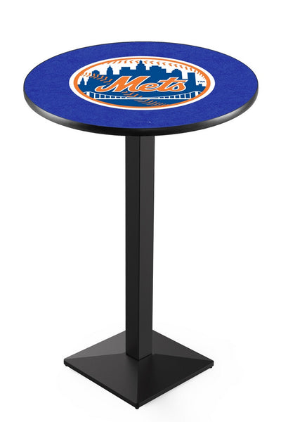 New York Mets L217 Black Wrinkle MLB Pub Table