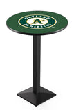 Oakland Athletics L217 Black Wrinkle MLB Pub Table