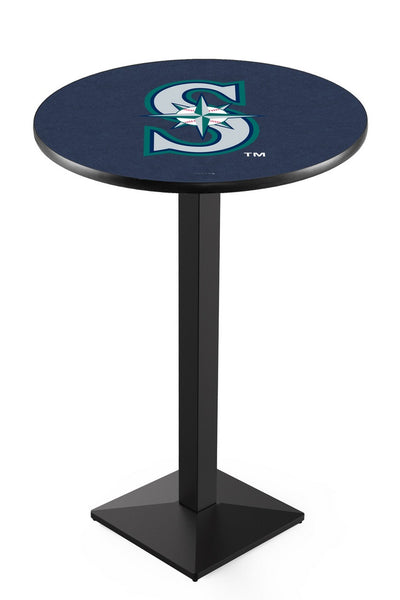 Seattle Mariners L217 Black Wrinkle MLB Pub Table