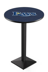 MLB's Tampa Bay Rays L217 Black Wrinkle Pub Table from Holland Bar Stool Co.