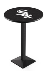 MLB's Chicago White Sox L217 Black Wrinkle Pub Table from Holland Bar Stool Co.