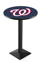 MLB's Washington Nationals L217 Black Wrinkle Pub Table from Holland Bar Stool Co.