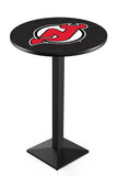 L217 Black Wrinkle New Jersey Devils Pub Table