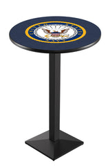 L217 Black Wrinkle United States Navy Pub Table | VFW U.S. Navy Pub Tables