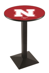 Black Wrinkle Nebraska Cornhuskers Pub Table