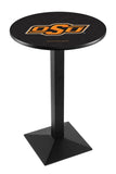 L217 Black Wrinkle Oklahoma State University Cowboys Pub Table