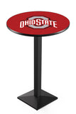 L217 Black Wrinkle Ohio State Buckeyes Pub Table