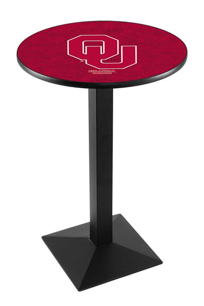 L217 Black Wrinkle Oklahoma Sooners Pub Table