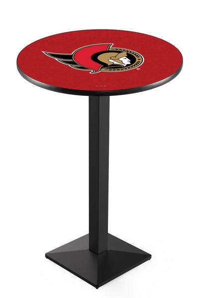 L217 Black Wrinkle Ottawa Senators Pub Table