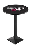 L217 Black Wrinkle Southern Illinois University Salukis Pub Table