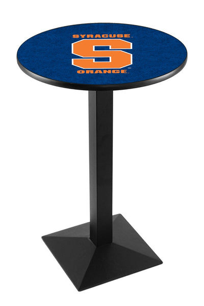 L217 Black Wrinkle Syracuse Orange Pub Table