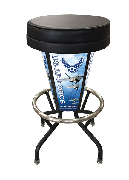 L5000 United States Air Force Lighted Bar Stool | LED United States Military Air Force Outdoor Bar Stool