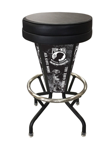 L5000 United States POWMIA Lighted Bar Stool | LED United States Military POWMIA Outdoor Bar Stool