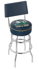 Notre Dame Leprechaun L7C4 Retro Bar Stool with Back