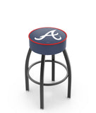 Atlanta Braves L8B1 Backless MLB Bar Stool | Atlanta Braves Major League Baseball Team Backless Counter Bar Stool