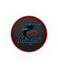 Miami Marlins L8B1 Backless MLB Bar Stool | Miami Marlins Major League Baseball Team Backless Counter Bar Stool