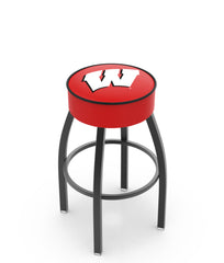 University of Wisconsin (W) L8B1 Backless Bar Stool | University of Wisconsin (W) Backless Counter Bar Stool