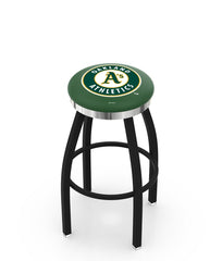 Oakland Athletics L8B2C Backless Bar Stool | Oakland Athletics Backless Counter Bar Stool