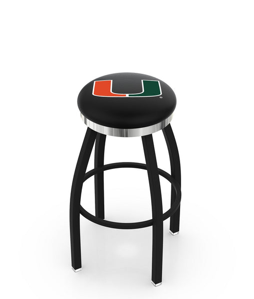 University of Miami Hurricanes L8B2C Backless Bar Stool | University of Miami Hurricanes Backless Counter Bar Stool