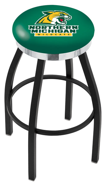 Northern Michigan University Wildcats L8B2C Backless Bar Stool | Northern Michigan University Wildcats Backless Counter Bar Stool