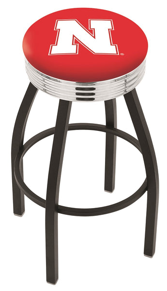 University of Nebraska L8B3C Backless Bar Stool | University of Nebraska Backless Counter Bar Stool