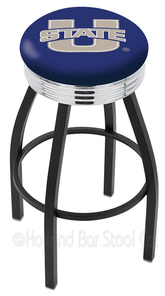 Utah State University L8B3C Backless Bar Stool | Utah State University Backless Counter Bar Stool