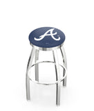 Atlanta Braves L8C2C Backless Bar Stool | Atlanta Braves Backless Counter Bar Stool