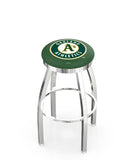 Oakland Athletics L8C2C Backless Bar Stool | Oakland Athletics Backless Counter Bar Stool