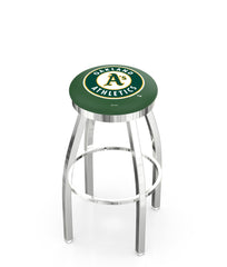 Oakland Athletics L8C2C Backless Bar Stool | Oakland Athletics Backless Counter Bar Stool