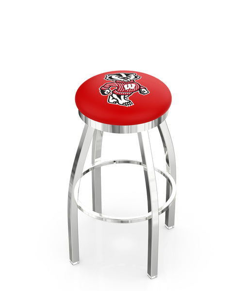 University of Wisconsin (Badger) L8C2C Backless Bar Stool | University of Wisconsin (Badger) Backless Counter Bar Stool