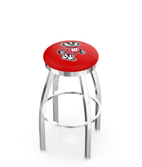 University of Wisconsin (Badger) L8C2C Backless Bar Stool | University of Wisconsin (Badger) Backless Counter Bar Stool