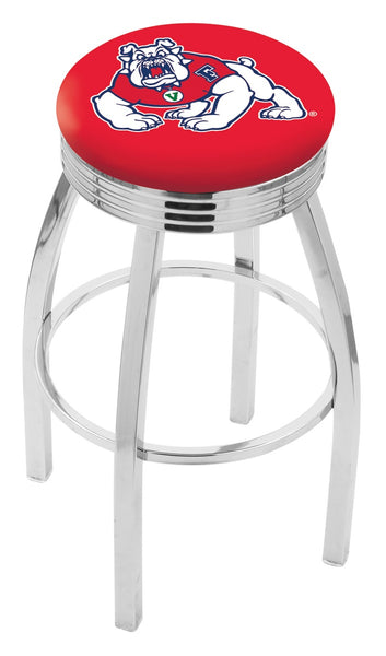 Fresno State University L8C3C Backless Bar Stool | Fresno State University Backless Counter Bar Stool