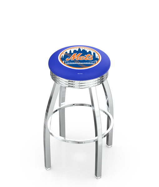 New York Mets L8C3C Backless Bar Stool | New York Mets Backless Counter Bar Stool
