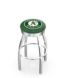 Oakland Athletics L8C3C Backless Bar Stool | Oakland Athletics Backless Counter Bar Stool