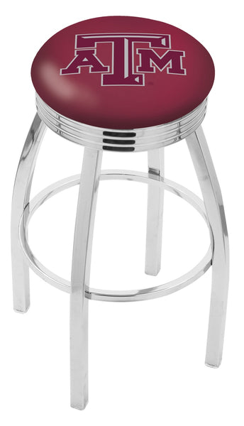 Texas A&M L8C3C Backless Bar Stool | Texas A&M Backless Counter Bar Stool