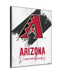 MLB's Arizona D Backs Logo Design 08 Printed Canvas Wall Decor Side View