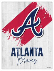 MLB's Atlanta Braves Logo Design 08 Printed Canvas Wall Decor