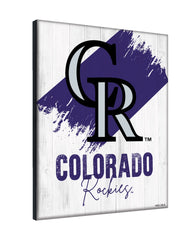 MLB's Colorado Rockies Logo Design 08 Printed Canvas Wall Decor Side View