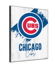 MLB's Chicago Cubs Logo Design 08 Printed Canvas Wall Decor Side View