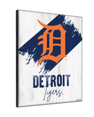 MLB's Detroit Tigers Logo Design 08 Printed Canvas Wall Decor Side View